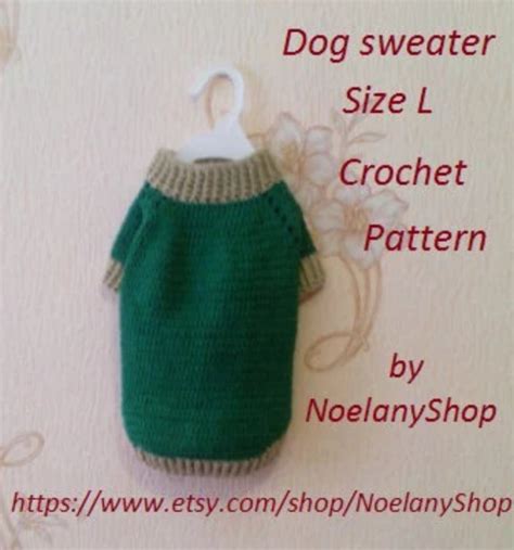 Dog sweater size L crochet pattern | Inspire Uplift