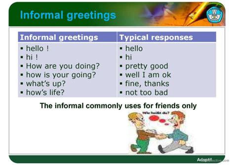 greeting expressions : English ESL powerpoints