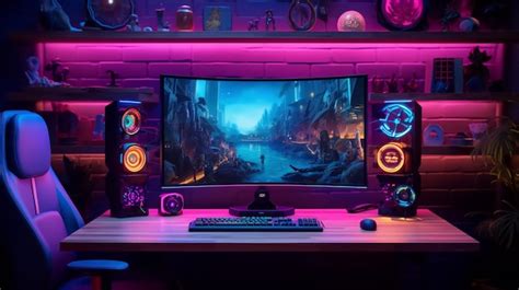 Premium AI Image | PC Desk Setup