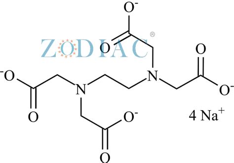 Ethylenediaminetetraacetic Acid Edta Tetra Sodium Salt Zodiac Life Sciences