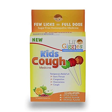 Lil Giggles Kids Medicated Lollipops for Cough for Childrens Persistent ...