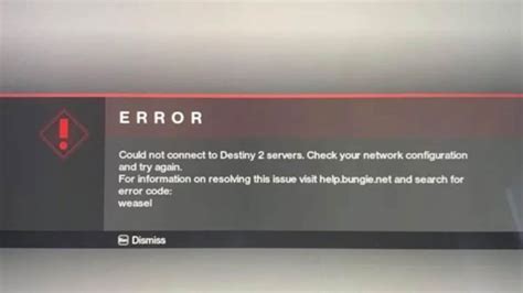 Fix Bungie Error Code Weasel For Destiny Destiny Wepc