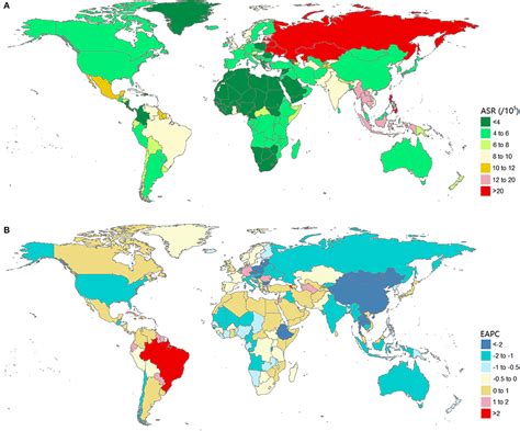 Frontiers Trends In The Incidence And Dalys Of Urolithiasis From 1990