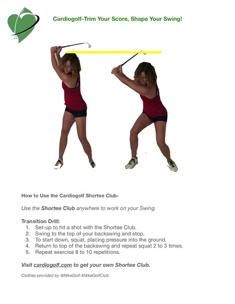 50 Cardiogolf Drills And Exercises With The Shortee Club Transition