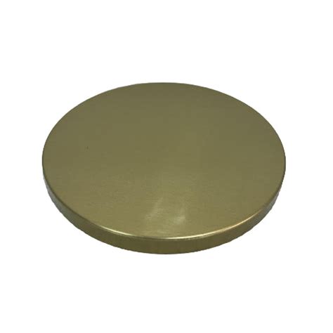 Gold Flat Metal Lid For 3 Wick Jar Pro Candle Supply