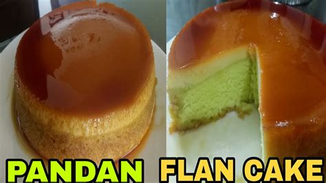 No Oven Pandan Flan Cake Recipe Bake Pandan Flan Cake Youtube