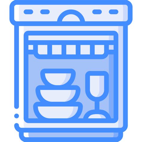 Dishwasher Icon Basic Miscellany Blue