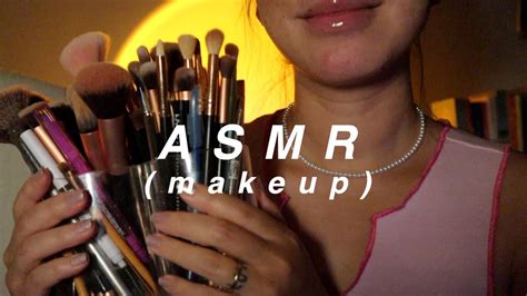 ASMR Friend Does Your Makeup Hair Brushing Tapping Layered