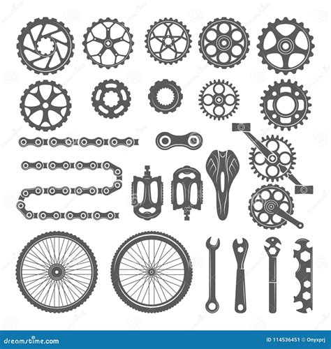 Bike Parts Labeled Vector Illustration Diagram CartoonDealer