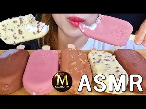 ASMR MAGNUM MAGNUM MAGNUM ICE CREAM Eating 매그넘 매그넘 매그넘 아이스크림 먹방