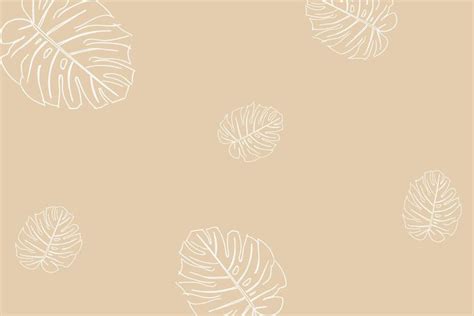 Fondo De Hojas En Tono Nude