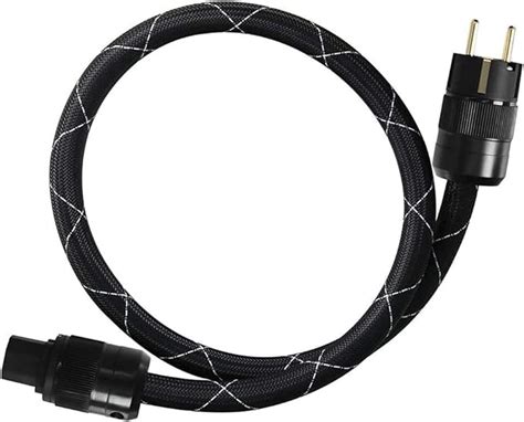 Audiophile Netzkabel High End Powercord Schuko Stecker Auf Buchse