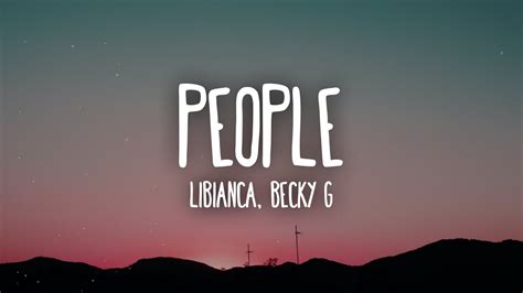 Libianca People Ft Becky G Letra Lyrics YouTube