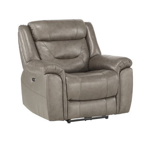 Benjara Split Back Fabric Reclining Chair With Power Headrest And Usb