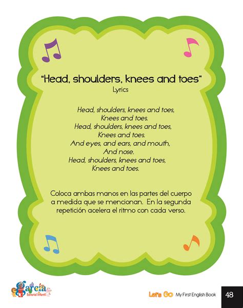 Head & shoulders, Lyrics, Knee