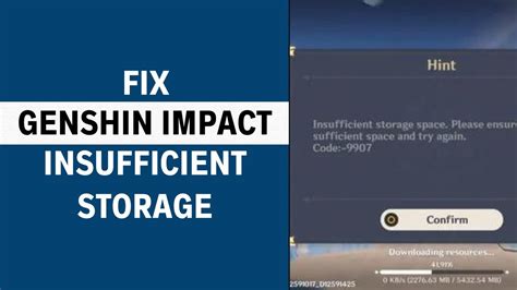 How To Fix Genshin Impact Insufficient Storage On Pc Laptop Quick