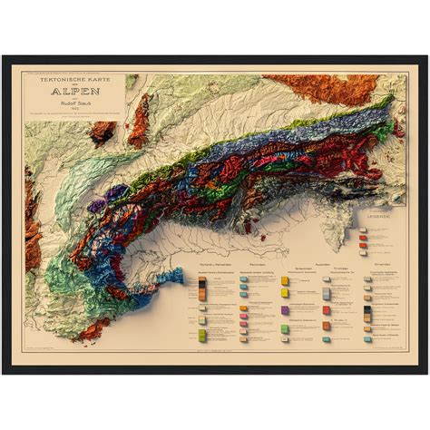 Alps Mountains Map Relief Map Geoartmaps