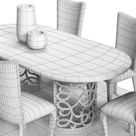 Corte Zari Eva Chair And Flora Table 3d Model Cgtrader