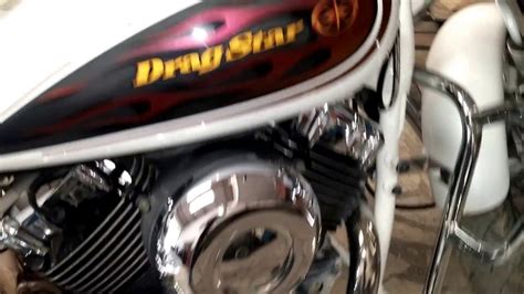 Yamaha Dragstar Xvs 650 1999 Custom Exhaust Youtube