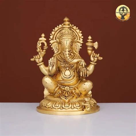 Golden Brass Ganesha Statue Temple At Rs In Varanasi Id