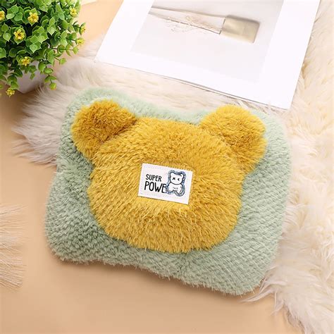 Lingouzi Hot Water Bag Set Plush Jacket Cartoon Warm Water Bag Set Plush Fall And Winter Warm