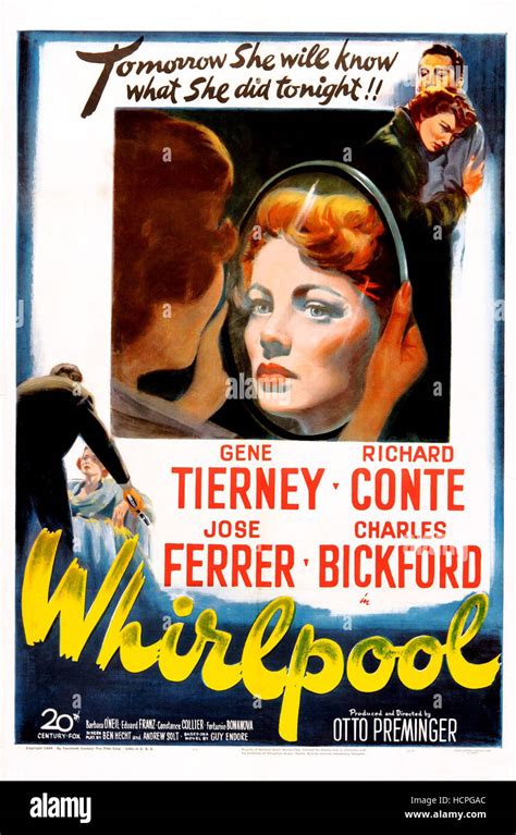 Whirlpool Us Plakatkunst Center Gene Tierney 1949 Tm Und Copyright © 20th Century Fox Film