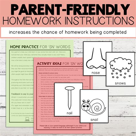 Sn N Words S Blend Minimal Pairs Homework