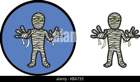 Mummy Halloween Colored Cartoon Illustration Stock Vector Image Art