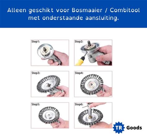 T R Goods Onkruidborstel Voor Bosmaaier Combitool 200mm 20 Cm