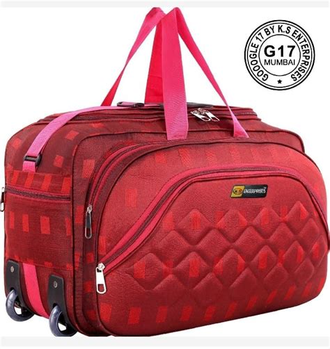 60 L Strolley Duffel Bag Unisex Expandable Waterproof Polyester