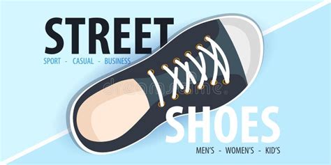 Modern Banner Template For Shoes Shop Vector Illustration Stock Vector Illustration Of Model