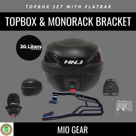 SET HNJ 012 30 LITERS TOPBOX WITH FLATBAR CM MONORACK BRACKET FOR MIO