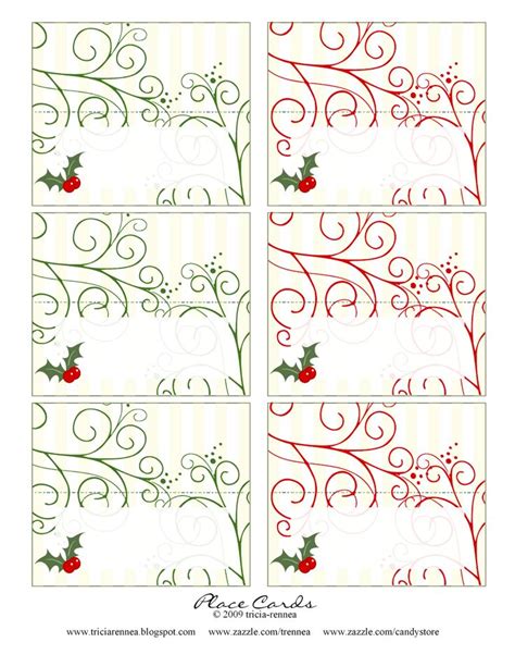 Festive Christmas Place Cards