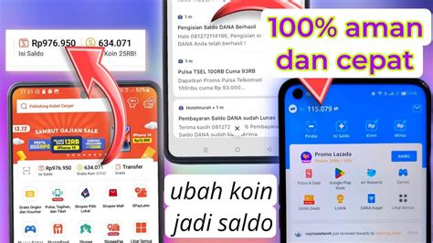 Tutorial Ubah Koin Shopee Jadi Saldo Dana Dan Shopeepay Terbaru 100