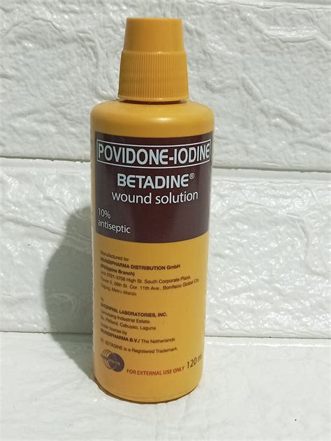 Betadine Povidone Iodine Wound Solution Antiseptic Ml Kills