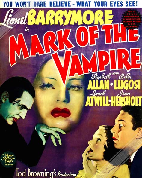 Mark of the Vampire Poster, Vintage Horror Movie Poster 1935 Poster ...