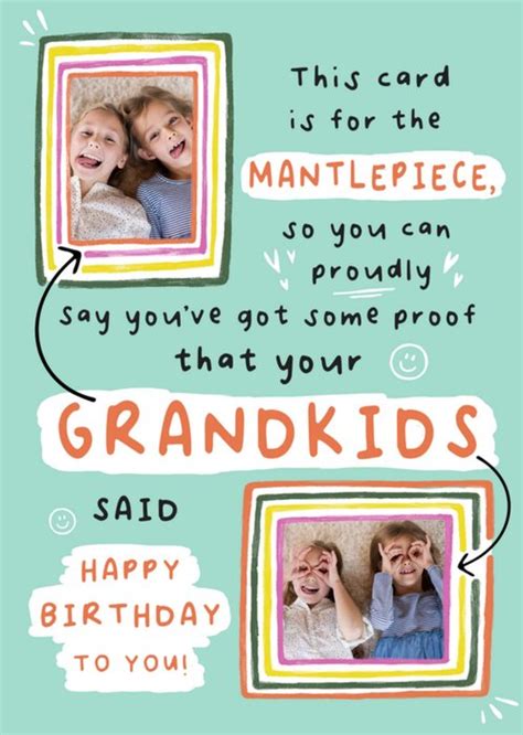 From The Grandkids Photo Upload Birthday Card | Moonpig