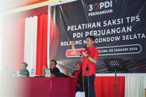 Persiapan Menghadapi Pemilihan Umum 2024 PDI Perjuangan Bolsel Gelar