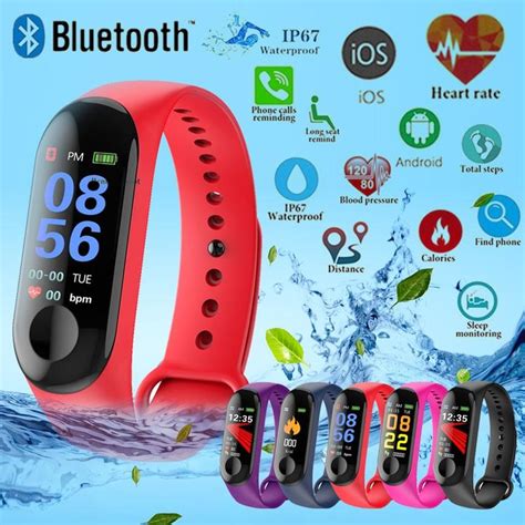 Buy M3 Smart Watch Bracelet Heart Rate Blood Pressure Monitor IP67