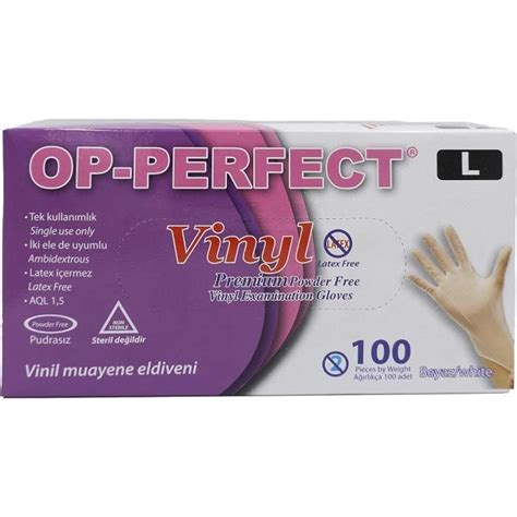 Op Perfect Lot De 100 Gants Jetables En Vinyle Taille L H1835