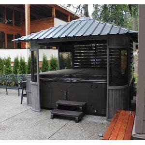 Lifesmart Spas Rock Solid Luna 4 Person 13 Jet Plug And Play Hot Tub Reviews Wayfair Patio