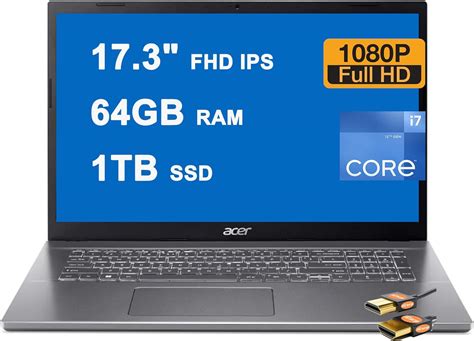 Acer Aspire 5 I7 1255u · Xe Graphics G7 · 173” Full Hd 1920 X 1080 Ips · 1tb Ssd · 64gb