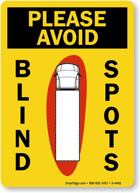 Please Avoid Blind Spots Truck Sign Sku S 4462