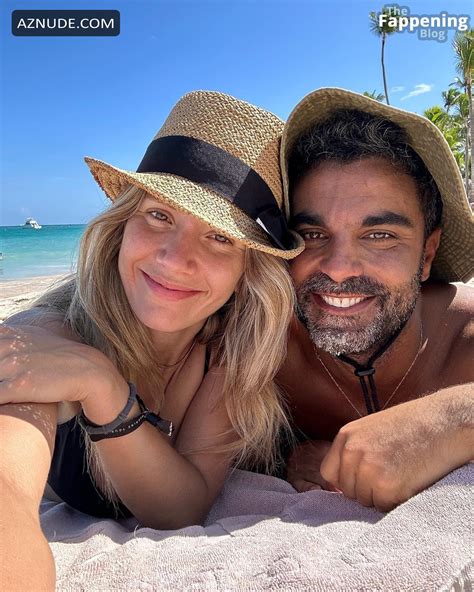 Laurita Fernandez Sexy Shows Off Her Alluring Figure Wearing A Hot Black Bikini At The Beach In