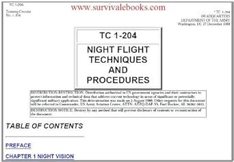 Us Army Training Circular Tc Night Flight Techniques And