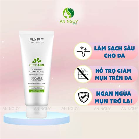 Sữa Rửa Mặt Babe Stop Akn Purifying Cleansing Gel Cho Da DầuSữa Rửa Mặt Babe Stop Akn Purifying