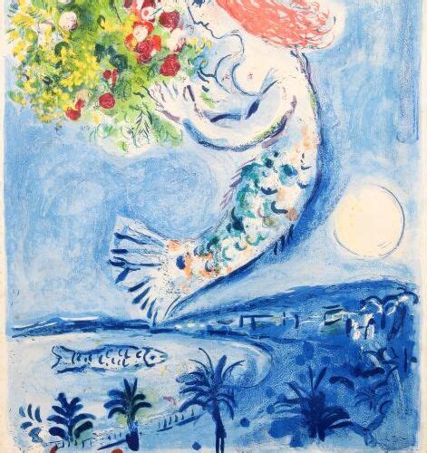 Marc Chagall 1887 1985 The Bay Of Angels 1962 Colo…