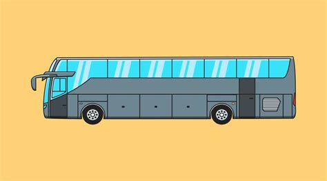 Tourist bus cartoon transportation illustration 3137641 Vector Art at ...