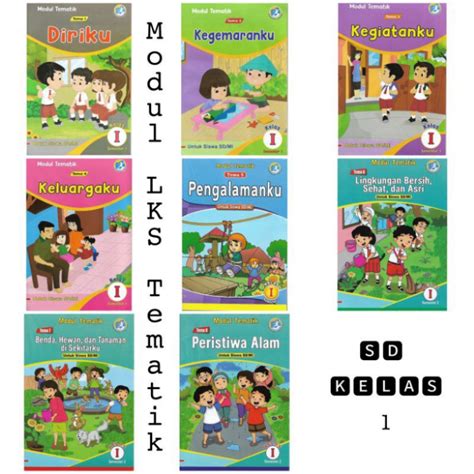 Jual Paket Buku LKS Tematik Kelas 1 SD Kurikulum 2013 Tema 12345678