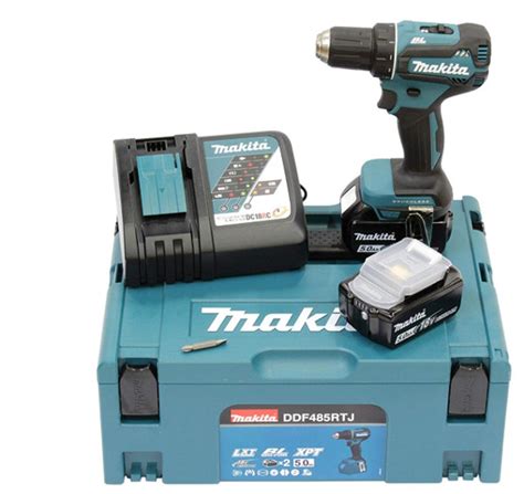 Makita Perceuse Visseuse 18v 5 Ah Ø 13 Mm Ddf485rtj Outil Maxi Pro